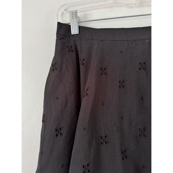 NWT Madewell Eyelet Mini Skirt Black Size 4 in Cotton Voile - Picture 7 of 11